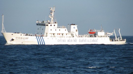 Tàu hải giám Trung Quốc mang số hiệu 84 vi phạm lãnh hải của Việt Nam vào ngày 26/5/2011. (Nguồn: TTXVN)